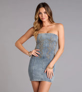 Studded Rodeo Denim Mini Dress