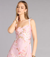 Effortlessly Flirty Floral A-Line Mini Dress