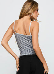 Clear Vision Top Grey Stripe