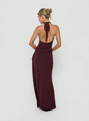So Major Draped A-Line Maxi Dress Plum
