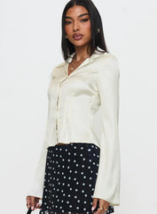 Miravella Long Sleeve Top Cream