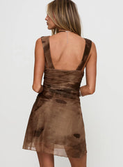 Force Of Nature Mesh Mini Dress Multi