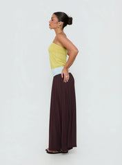 Heart Swarm Colour Block Strapless Maxi Dress Multi