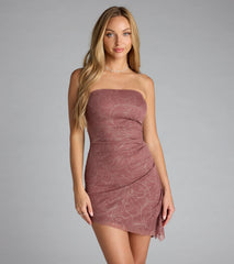 Glitz Happens Glitter Paisley Tube Mini Dress