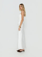 Ryana Corset Drape Maxi Dress White