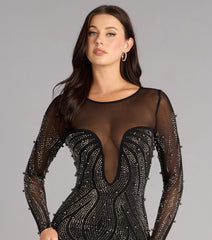 Josie Rhinestone Pearl Bodycon Mini Dress