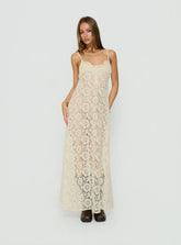 Lovedream Lace Maxi Dress Yellow