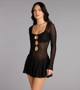 Midnight Muse Lace Mini Dress