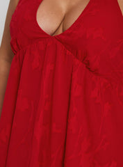 Moriah Halter Mini Dress Red Curve