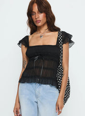 Brighter Than Stars Tiered Top Black