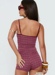 Aderis Cami Top Red Check