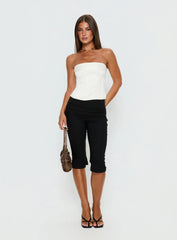 Cecilie Strapless Corset Top Cream
