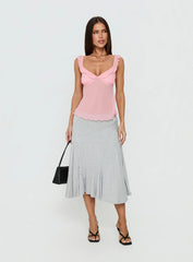 Zayliah Frill Detail Top Pink