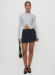 Suzu Long Sleeve Knit Top Grey