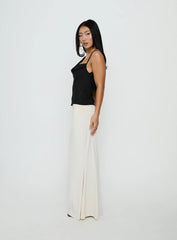 Liorah Foldover Waist Maxi Skirt Cream