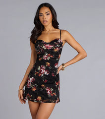 Wildflower Hour Lace A-Line Mini Dress