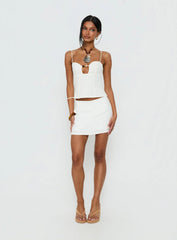 Karessa Beaded Top White