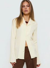 Beatris Long Sleeve Top Cream