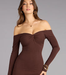 Effortless Cutie Off-The-Shoulder Mini Dress