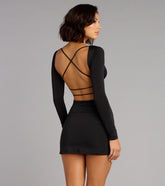 Own the Night Strappy Back Mini Dress