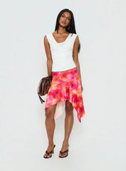 Miraculous Cowl Neck Twist Back Top White