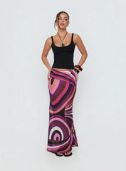 Lucidia Maxi Skirt Pink Retro