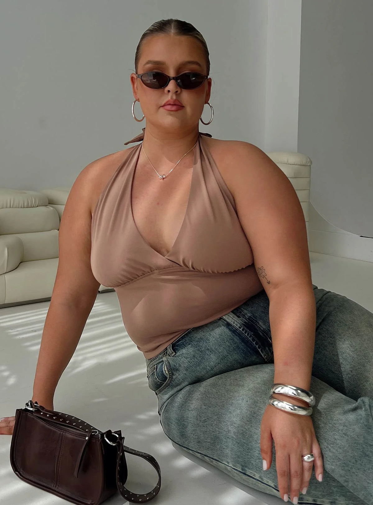 Whimsy Halter Top Chocolate Curve