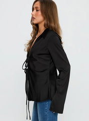 Way Life Goes Long Sleeve Top Black