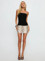 Taneka Strapless Corset Top Black