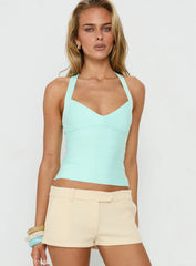 Sefina Bandage Halter Neck Top Aqua