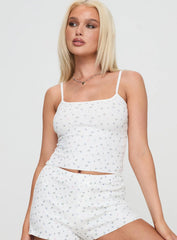 Take On Me Rib Top Floral