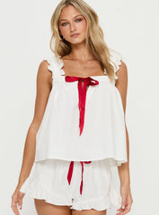 Sweetest Dreams Sleep Frill Top Cream