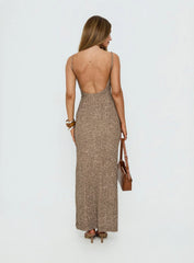 Knox Maxi Dress Brown Sequin