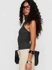 Katriana High Neck Top Multi Stripe