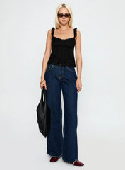 Madaleine Lace Top Black