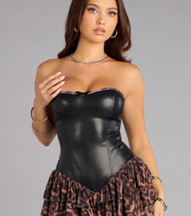 Fierce Edit Leopard Ruffle Mini Dress