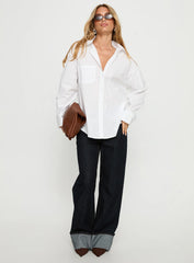 Kodhi Oversized Long Sleeve Top White