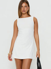 Lukea Sleeveless Mini Dress White