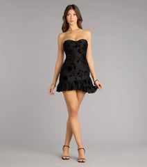 Dream Of Me Velvet Floral Mini Dress