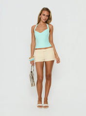Sefina Bandage Halter Neck Top Aqua