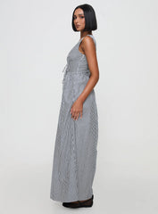 Pokey Maxi Dress Black / White Stripe