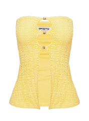 Lost Souls Strapless Cut Out Top Lemon
