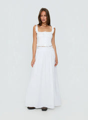 Valerio Maxi Skirt White