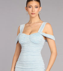 Flirty Vibe Floral Lace Cold-Shoulder Mini Dress