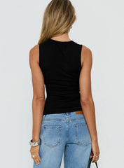 Orlaith Cut Out Sleeveless Top Black